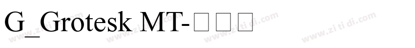 G_Grotesk MT字体转换